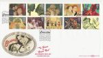 1995-03-21 Greetings Stamps Loveston Silk FDC (72835)
