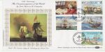 1990-07-26 Guernsey Anson / Ships Stamps Silk FDC (72955)