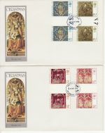 1976-11-24 Chritmas Gutter Stamps Aylesbury x2 FDC (73142)