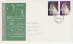 1972-11-20 Silver Wedding Stamps London FDC (73332)
