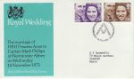 1973-11-14 Royal Wedding Stamps Bureau FDC (73740)