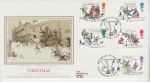 1993-11-09 Christmas Stamps Portsmouth Silk FDC (75193)
