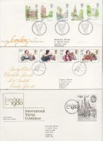 1980 Bulk Buy x7 First Day Covers with Bureau Pmks (75321)