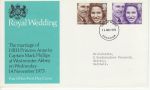 1973-11-14 Royal Wedding Stamps Birmingham FDC (75503)