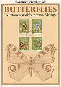 1981-05-13 Butterflies Grille Card PL(P)2866 4/81 (7596)