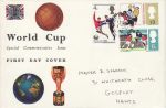 1966-06-01 World Cup Football Stamps Gosport cds FDC (76370)