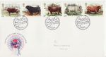 1984-03-06 British Cattle Stamps Bureau FDC (70347)