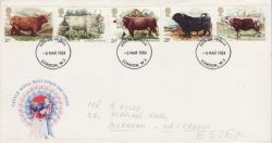 1984-03-06 Cattle Stamps London FDC (77989)