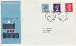 1973-10-24 Definitive Stamps Barnsley FDC (71057)