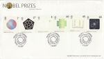 2001-10-02 Noble Prizes Stamps Cambridge FDC (71863)