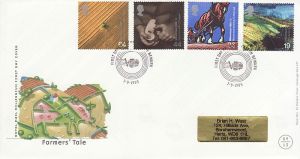 1999-09-07 Farmers Tale Stamps Newark FDC (76519)