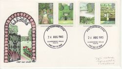 1983-08-24 Gardens Stamps Powys Mercury FDC (76535)