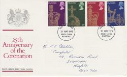 1978-05-31 Coronation Stamps Kings Lynn FDC (76628)
