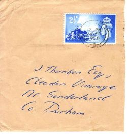 1958 KGVI Stamp used on cover (76714)