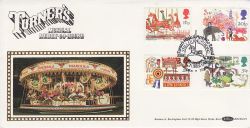 1983-10-05 Fairs Turners Merry-Go-Round Silk FDC (76767)
