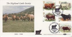 1984-03-06 British Cattle Stamps Edinburgh FDC (76771)