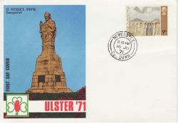 1971-06-16 Ulster Paintings Stamp Newcastle cds FDC (76799)