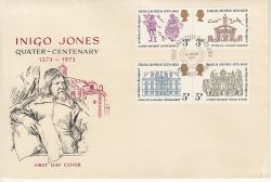 1973-08-15 Inigo Jones Stamps Newmarket FDC (76936)