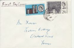 1966-02-28 Westminster Abbey Stamps Forres cds FDC (76993)