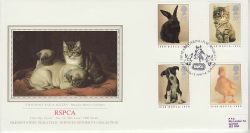 1990-01-23 RSPCA Stamps Horsham PPS Silk FDC (77058)