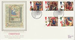 1991-11-12 Christmas Stamps Bethlehem PPS Silk FDC (77079)