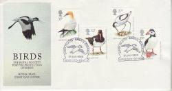 1989-01-17 Birds Stamps Lundy Island Bideford FDC (77086)