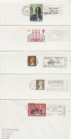 10 GB Slogan Postmarks on Envelopes (77176)