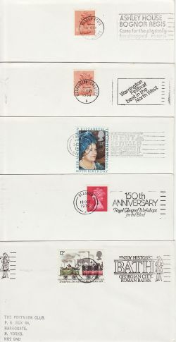 10 GB Slogan Postmarks on Envelopes (77178)
