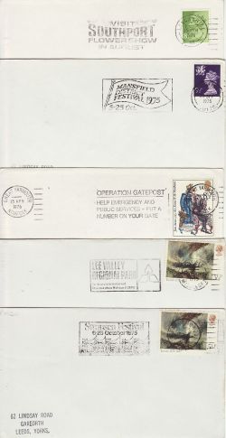 10 GB Slogan Postmarks on Envelopes (77180)