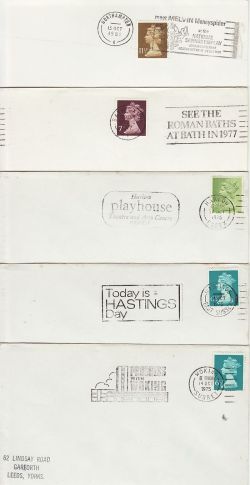 10 GB Slogan Postmarks on Envelopes (77184)