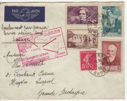 1938 France Airmail Cover to England (77296)