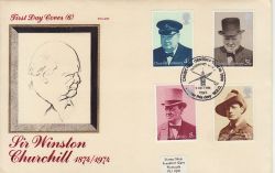 1974-10-09 Churchill Stamps Woodford Green FDC (77377)