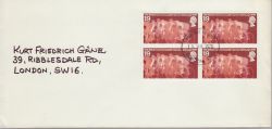 1970-07-15 1/9 Block of 4 Stamps London FDI (77476)