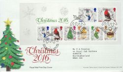 2016-11-08 Christmas Stamps M/S T/House FDC (77604)