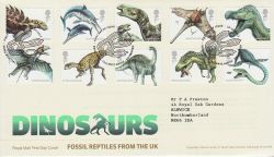 2013-10-10 Dinosaurs Stamps T/House FDC (77627)