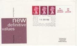 1980-01-16 Coil Stamps Windsor FDC (77693)