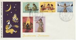 1961-08-19 Suriname Caribbean Girl Scout Stamps FDC (77709)