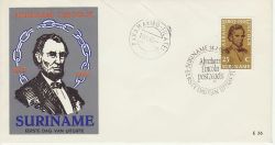 1965-04-14 Suriname Abraham Lincoln Stamp FDC (77727)