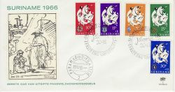 1966-04-13 Suriname Easter Charity Stamps FDC (77736)