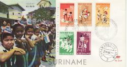 1966-11-25 Suriname Child Welfare Stamps FDC (77739)