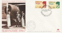 1967-06-03 Suriname Amelia Earhart Stamps FDC (77744)
