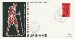 1969-10-02 Suriname Gandhi Stamp FDC (77758)