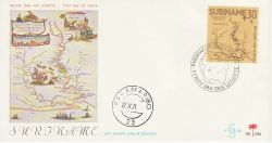 1971-10-27 Suriname Map Stamp FDC (77778)