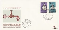 1972-03-02 Suriname Waterworks Stamps FDC (77784)