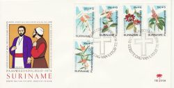 1974-04-03 Suriname Easter Flower Stamps FDC (77798)