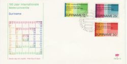 1975-06-25 Suriname Metre Convention Stamps FDC (77809)