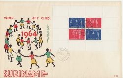 1964-11-30 Suriname Child Welfare Stamps M/S FDC (77812)