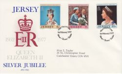 1977-02-07 Jersey Silver Jubilee Stamps FDC (77862)