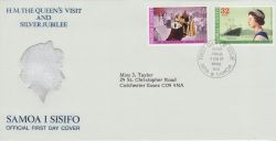 1977-02-11 Samoa I Sisifo Silver Jubilee Stamps FDC (77892)