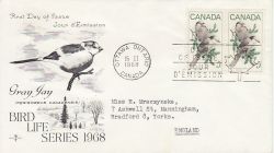 1968-02-15 Canada Bird Stamps FDC (77893)